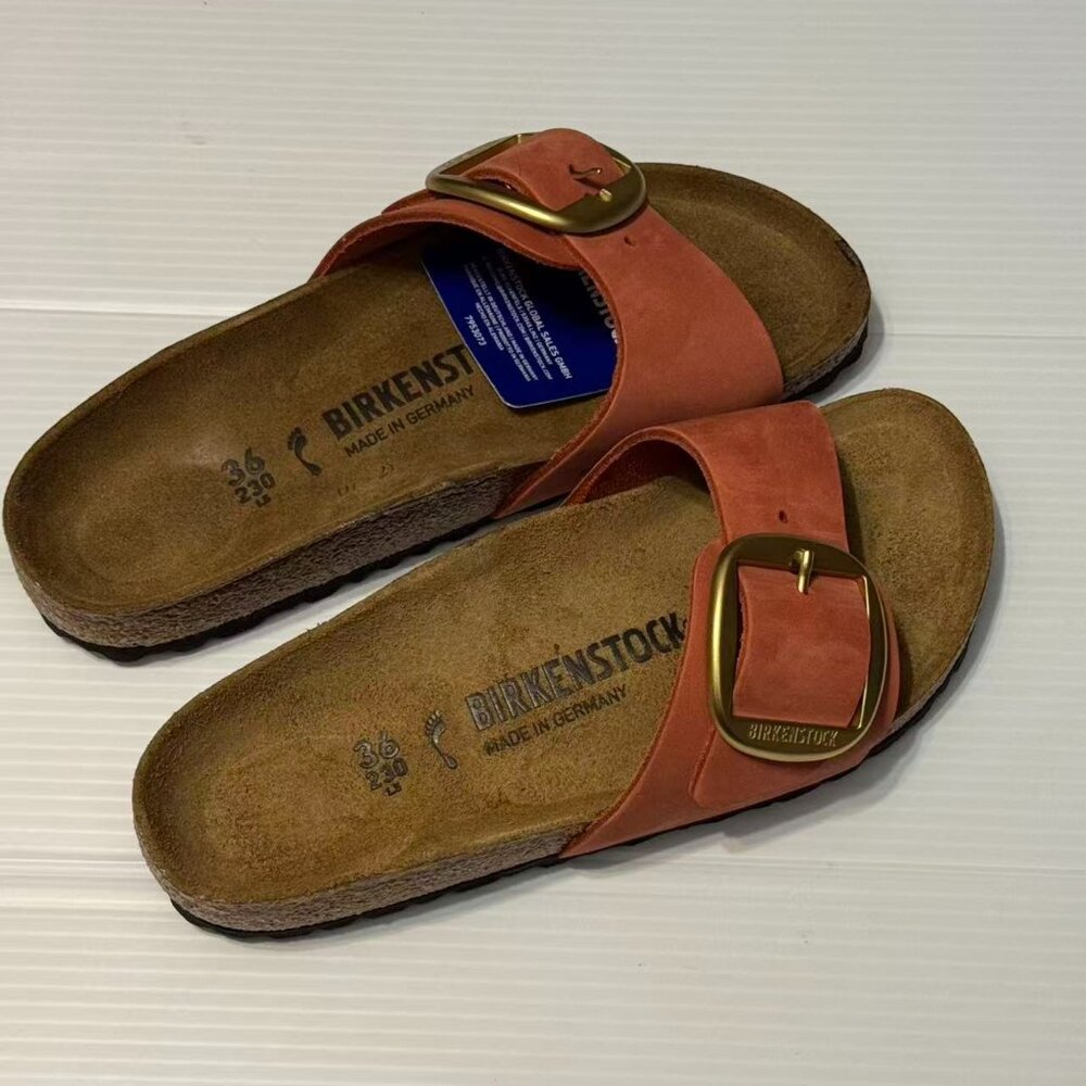 Birkenstock 1025407 - Madrid Big Buckle LENB Mars Red US5-5.5/36